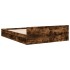 Cama con cajones madera de ingeniería roble ahumado 120x200