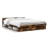 Cama con cajones madera de ingeniería roble ahumado 135x190