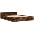 Cama con cajones madera de ingeniería roble ahumado 135x190