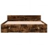 Cama con cajones madera de ingeniería roble ahumado 135x190