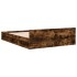 Cama con cajones madera de ingeniería roble ahumado 135x190