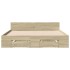 Cama con cajones madera de ingeniería roble Sonoma 120x190