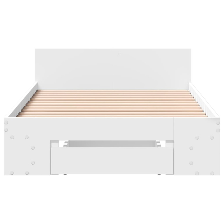 Cama con cajón madera de ingeniería blanco 100x200