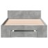 Cama con cajón madera de ingeniería gris hormigón 90x200