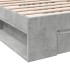 Cama con cajón madera de ingeniería gris hormigón 90x200