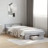 Cama con cajón madera de ingeniería gris Sonoma 75x190