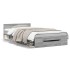 Cama con cajón madera de ingeniería gris Sonoma 75x190