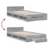 Cama con cajón madera de ingeniería gris Sonoma 75x190