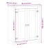 Mueble zapatero Corona madera maciza de pino 86x38,5x108