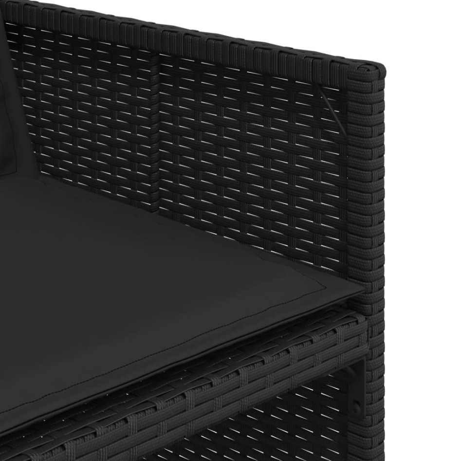 Set de muebles jardín 5 pzas con cojines ratán sintético