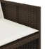 Set comedor de jardín 7 pzas con cojines ratán sintético