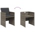 Set comedor jardín 7 pzas y cojines ratán sintético