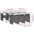 Set comedor jardín 7 pzas y cojines ratán sintético
