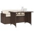 Set comedor de jardín y cojines 2 pzas ratán sintético