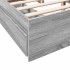 Cama con cajones madera ingeniería gris Sonoma 160x200