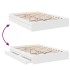 Estructura cama con cajones madera ingeniería blanca 160x200