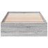 Cama con cajones madera ingeniería gris Sonoma 90x200