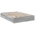 Cama con cajones madera de ingeniería gris Sonoma 135x190