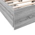 Cama con cajones madera de ingeniería gris Sonoma 135x190