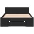 Cama con cajón madera de ingeniería negro 90x190