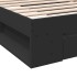 Cama con cajón madera de ingeniería negro 90x190
