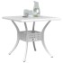 Mesa de jardín aluminio fundido blanco 80x80x75