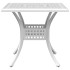 Mesa de jardín aluminio fundido blanco 80x80x75