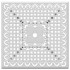 Mesa de jardín aluminio fundido blanco 80x80x75