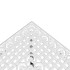 Mesa de jardín aluminio fundido blanco 80x80x75