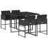 Set de muebles jardín 5 pzas con cojines ratán sintético