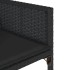 Set de muebles jardín 5 pzas con cojines ratán sintético