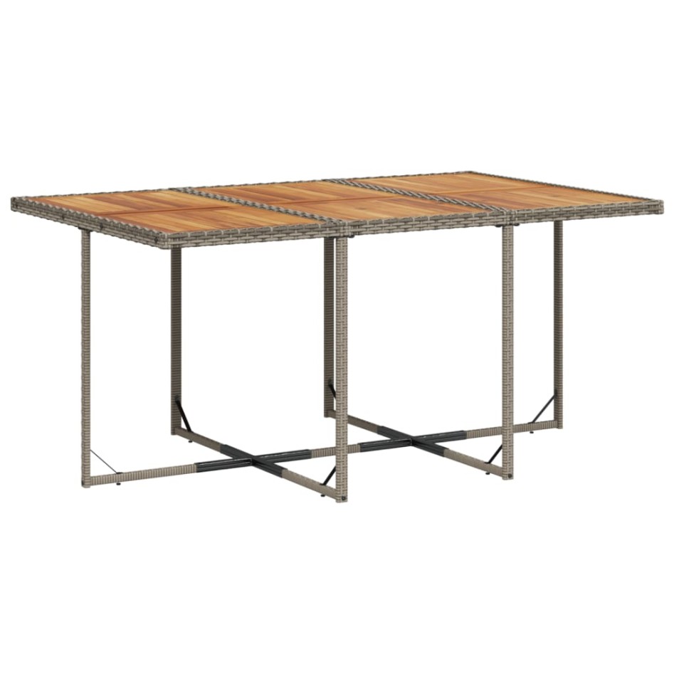 Set comedor jardín 7 pzas y cojines ratán sintético