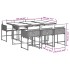 Set comedor jardín 7 pzas y cojines ratán sintético