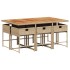 Set comedor de jardín 7 pzas con cojines ratán sintético