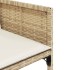 Set comedor de jardín 7 pzas con cojines ratán sintético