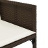 Set comedor para jardín 9 pzas y cojines ratán sintético