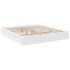 Estructura cama con cajones madera ingeniería blanca 180x200