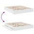 Estructura cama con cajones madera ingeniería blanca 180x200