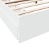 Estructura cama con cajones madera ingeniería blanca 180x200