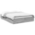 Cama con cajones madera ingeniería gris Sonoma 150x200