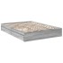 Cama con cajones madera ingeniería gris Sonoma 150x200