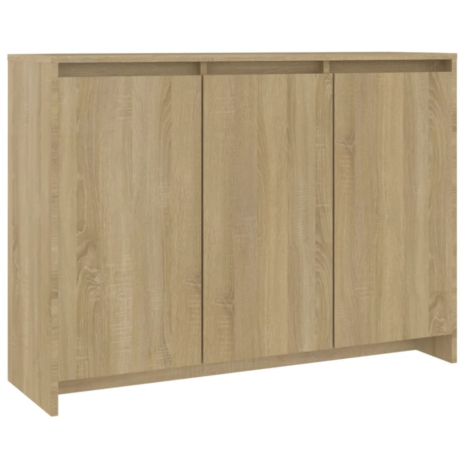 Aparador de madera contrachapada roble Sonoma 102x33x75