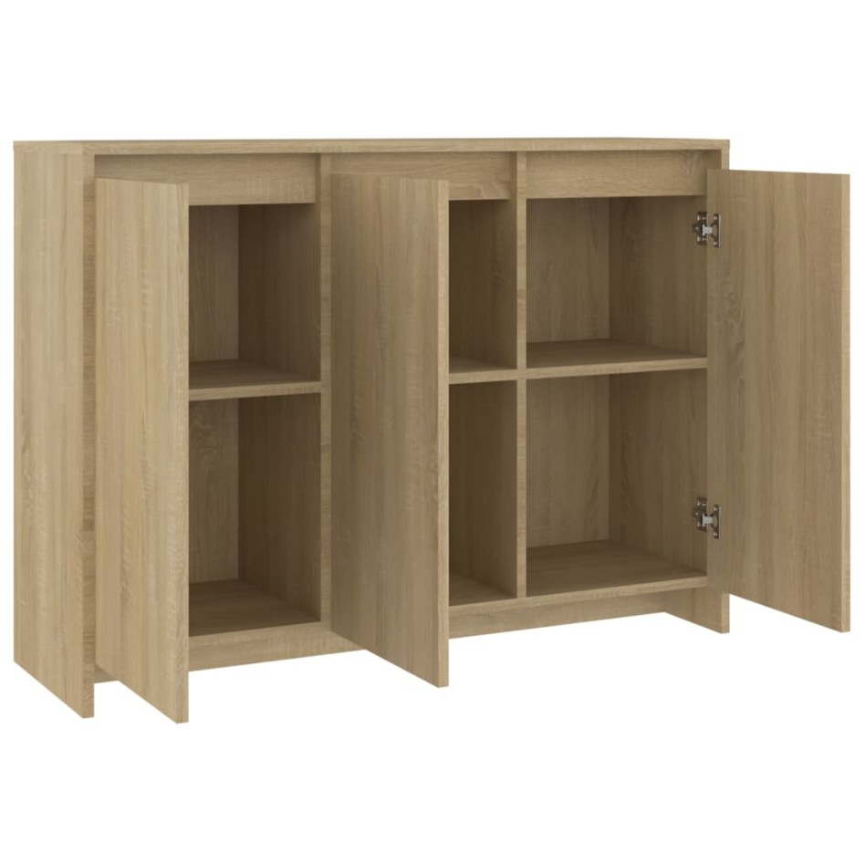 Aparador de madera contrachapada roble Sonoma 102x33x75