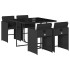Set de muebles jardín 5 pzas con cojines ratán sintético