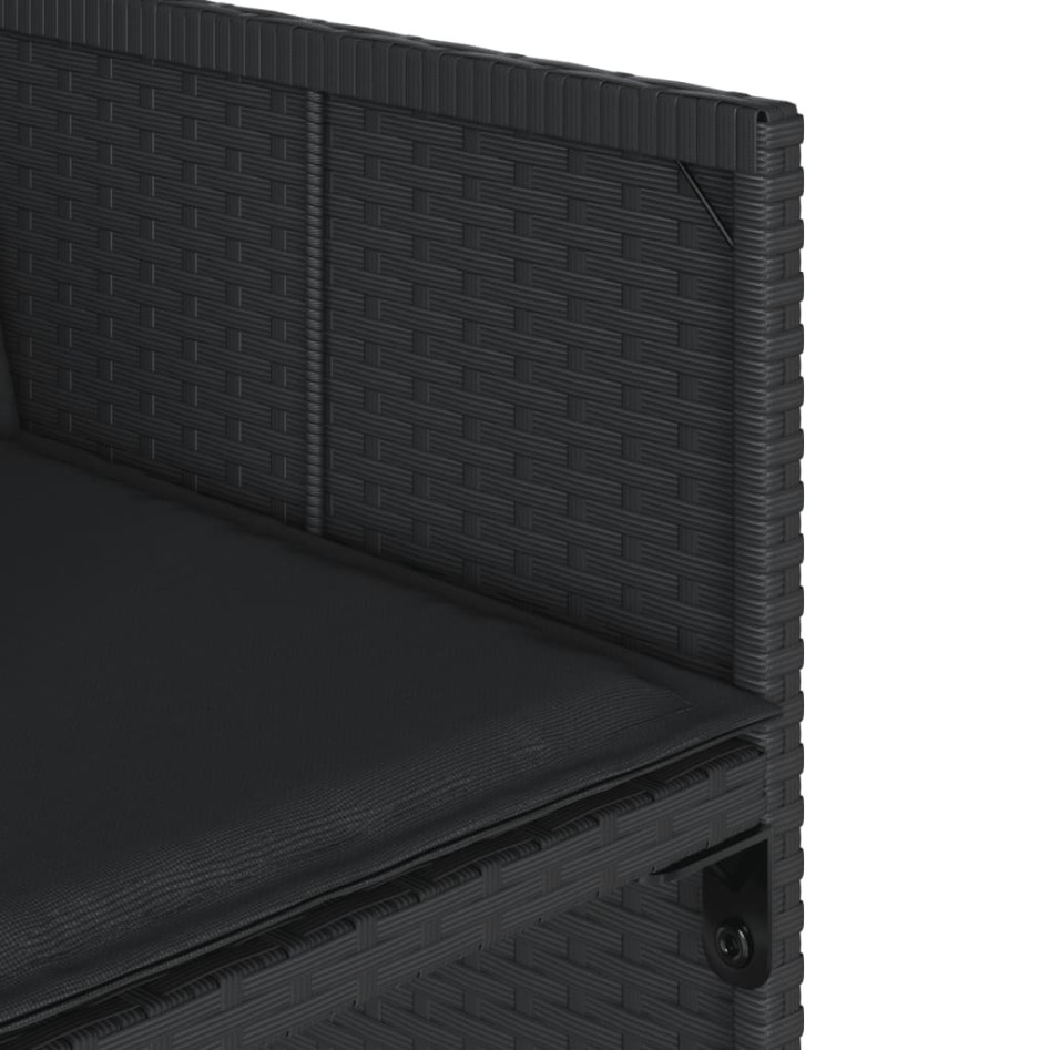 Set de muebles jardín 5 pzas con cojines ratán sintético