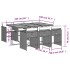 Set comedor jardín 7 pzas y cojines ratán sintético