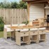 Set comedor de jardín 7 pzas con cojines ratán sintético
