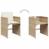 Set comedor de jardín 7 pzas con cojines ratán sintético