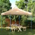 Tienda de fiesta plegable Pop-Up beige 292x292x315