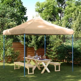 Tienda de fiesta plegable Pop-Up beige 292x292x315